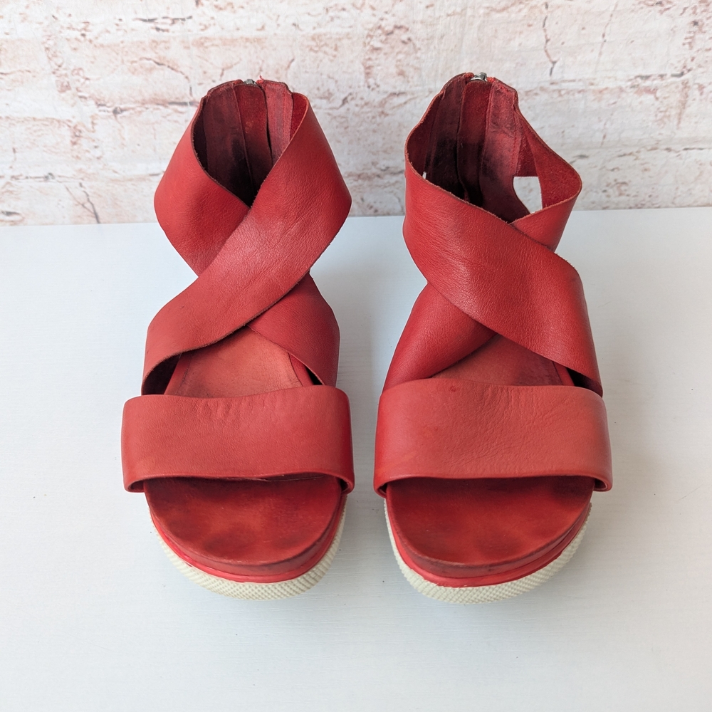 Eileen Fisher Bold Red Sandals